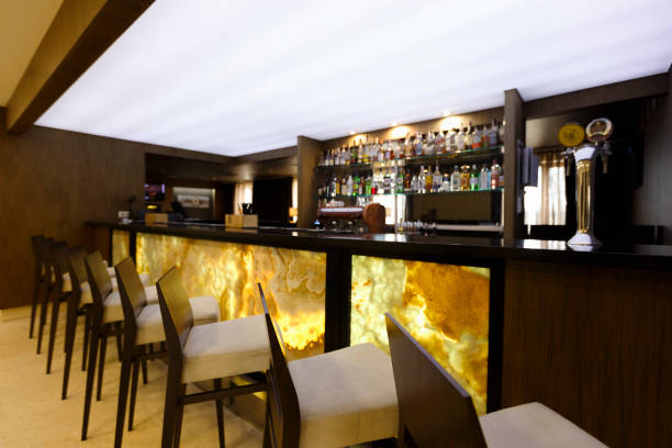 istock Interior of modern pub or bar, free space 1222934667