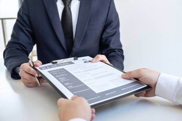 istock Business committee or interviewer consider and asking about profile of candidate, consider resume conducting a job and conversation listen to answers to thought attitude 1222936073