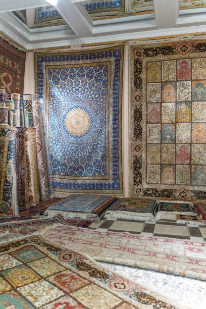 istock The old carpet market in Bukhara 1222936908