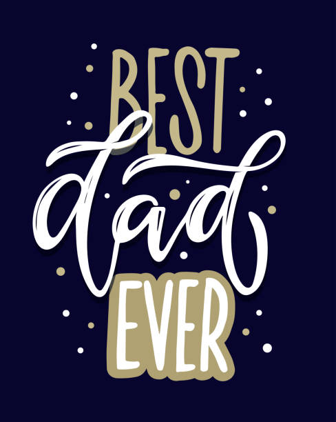 Best Dad Ever - cute hand drawn doodle lettering postcard. Lettering art for t-shirt design, banner, poster. Happy Father's Day. Best Dad Ever - cute hand drawn doodle lettering postcard. Lettering art for t-shirt design, banner, poster. Happy Father's Day. best dad ever stock illustrations