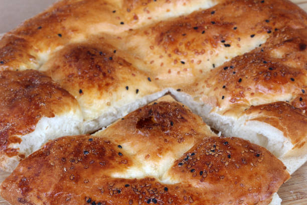 istock Ramadan Pita (Ramazan Pidesi) Traditional Turkish bread for holy month Ramadan. 1222938933
