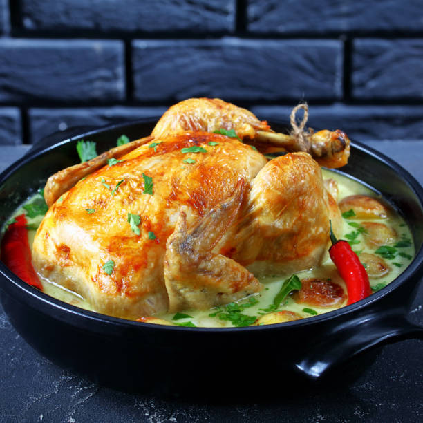 istock pot roasted coconut chicken with baby potato 1222938979