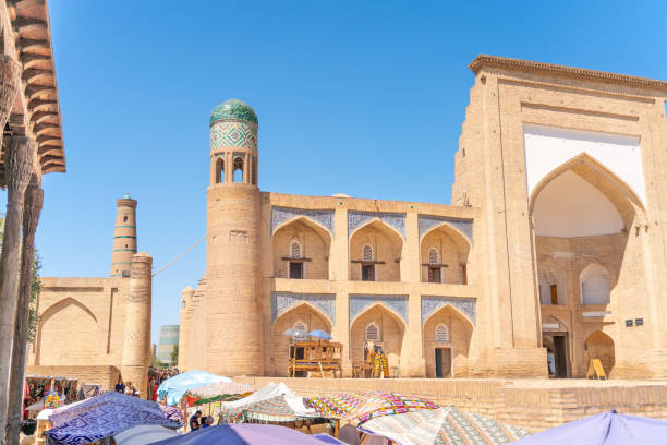 istock The view o famous bazaar street in Khiva 1222939754