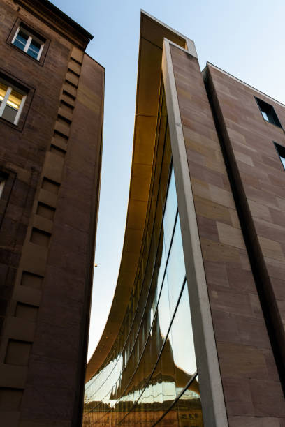 istock Modern building on a background with the blue sky 1222943552
