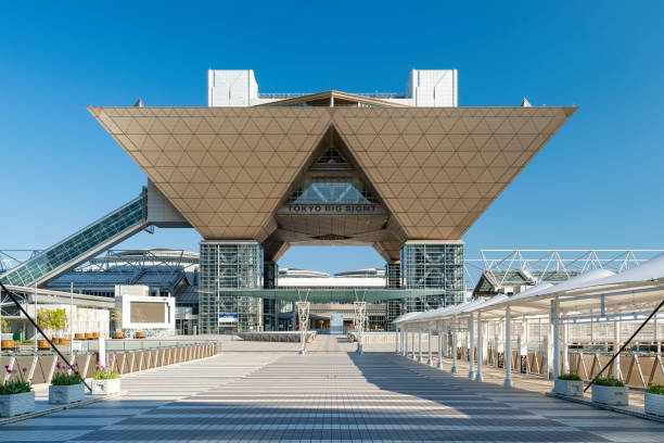 tokio wielki widok - centrum wystawiennicze tokyo big sight zdjęcia i obrazy z banku zdjęć