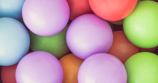 istock Background of colorful plastic ball 1222945622