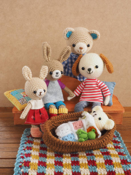 istock Small and cute animal amigurumi 1222947049