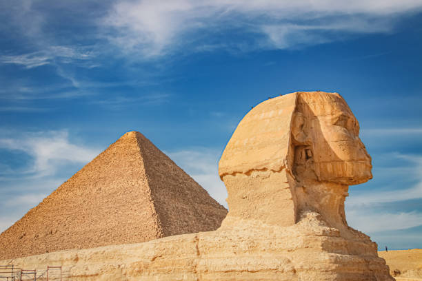 istock Ancient sphinx and pyramids, symbol of Egypt 1222951822