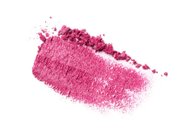 istock Broken shiny magenta eyeshadow as sample of cosmetic product 1222953810