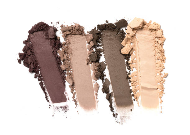 istock Broken color eyeshadow as samples of cosmetic beauty products 1222953836