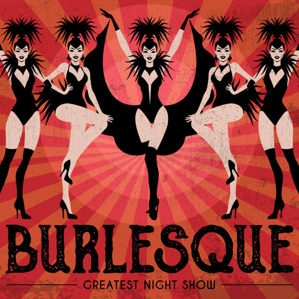 ilustrações de stock, clip art, desenhos animados e ícones de burlesque show poster invitation. - burlesco