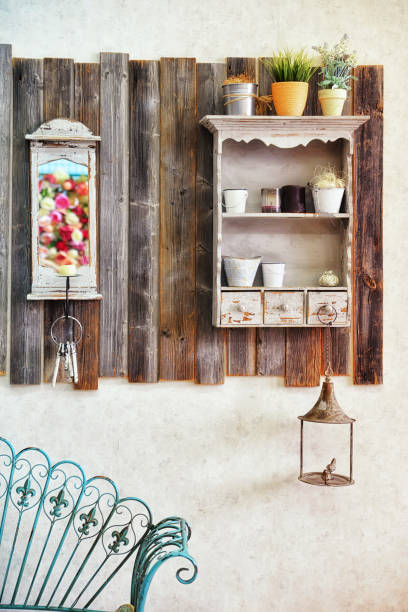 istock room interior with wooden wall in provence style 1222961604