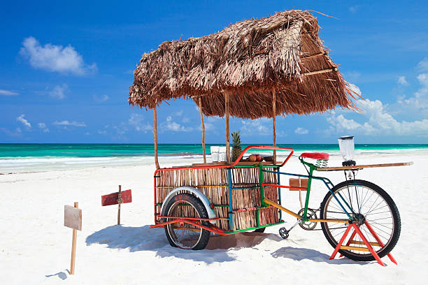 Beach bar bike stock photo