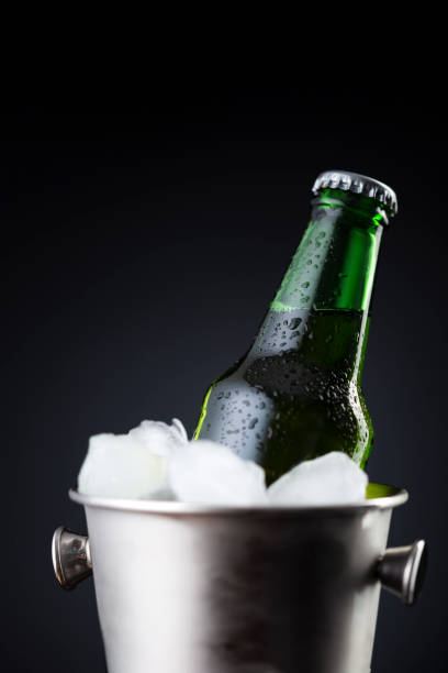istock Beer bottle in an ice bucket 1222967665