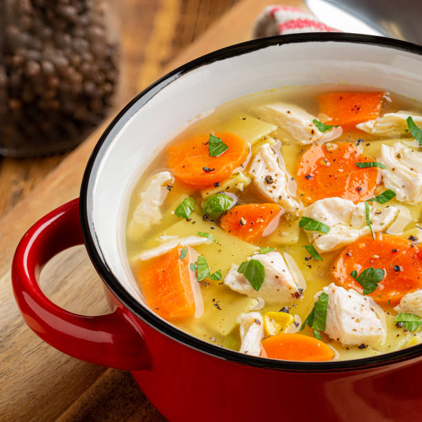 istock Bowl of Chicken Noodle Soup 1222972575