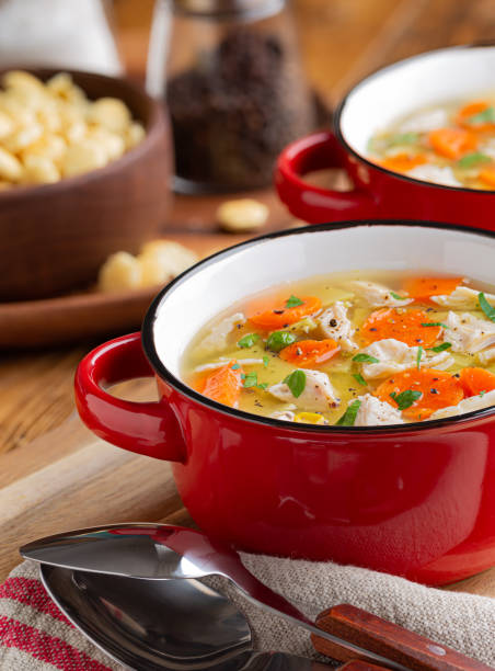 istock Bowl of Chicken Noodle Soup 1222972689