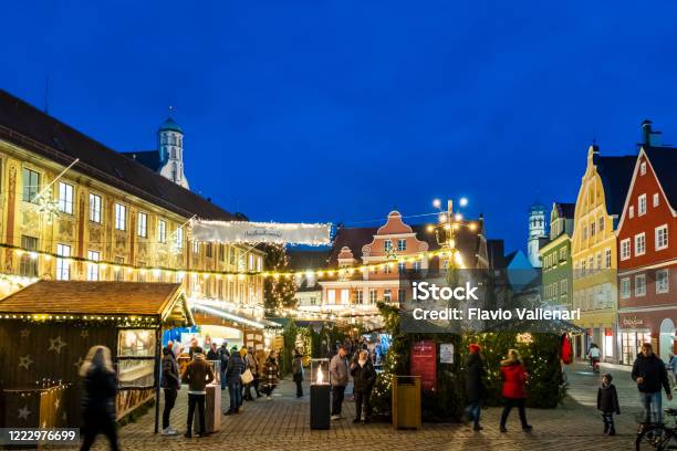 Memmingen Zu Weihnachten Stockfoto und mehr Bilder von Abenddämmerung - Abenddämmerung, Advent, Altstadt