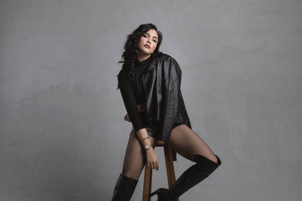 istock Young Elegant Woman in Black 1222976787