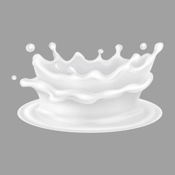 plamka korony mlecznej - wodna korona stock illustrations
