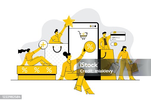 istock People shopping online concept 1222982584