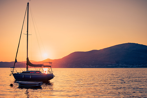 Sailboat at sunset