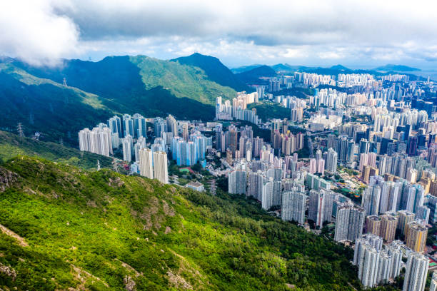 istock Hong Kong cityscape view from Lion Rock peak 1222995097