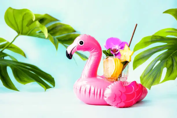 Photo of Summer beach tropical cocktail cute concept