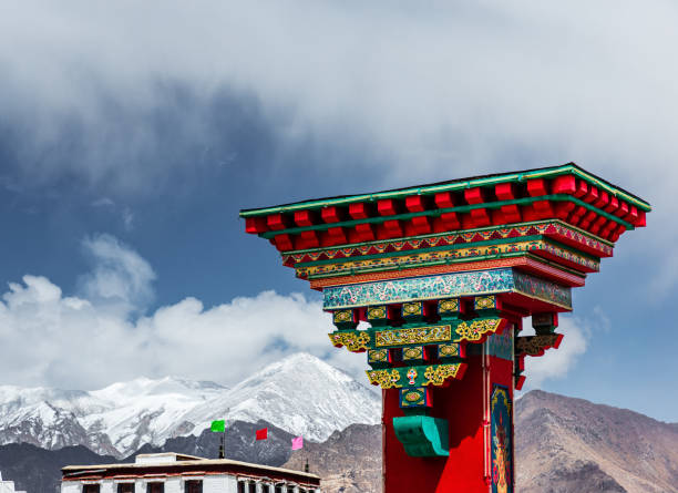 istock Traditional square architecture in Tibet, China 1222998947