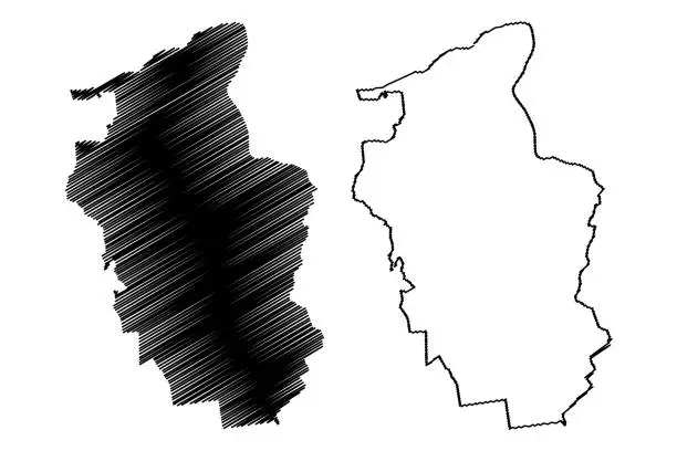 Vector illustration of Sala Municipality map