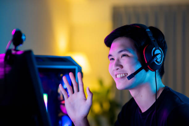 istock cybersport gamer have live stream 1223003961