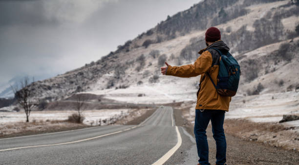 istock Hitchhiking and Travelling alone 1223006998