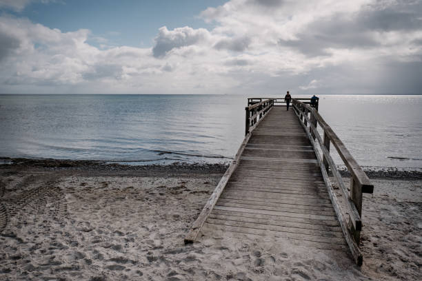 istock Footbridge on natural looking beach 1223010306
