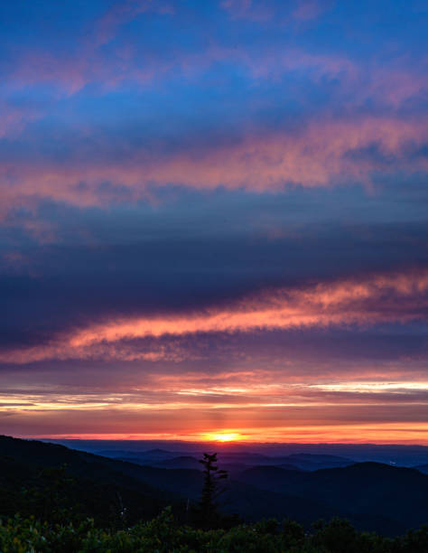 istock Soft Sunset Light Fades Over Blue Ridge Mountains 1223014341