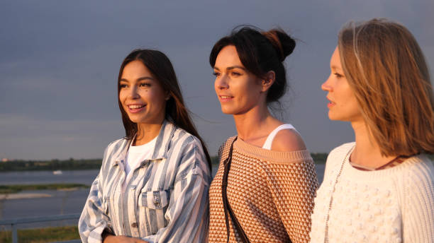 istock Group of Beautiful Girls Taking a walk 1223014554