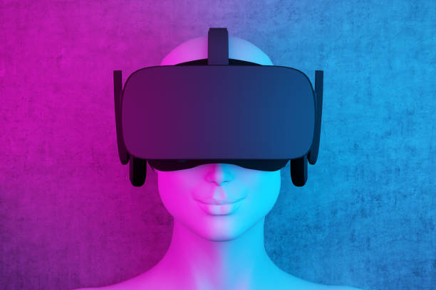 istock human virtual reality helmet in pink and blue lighting 1223017422