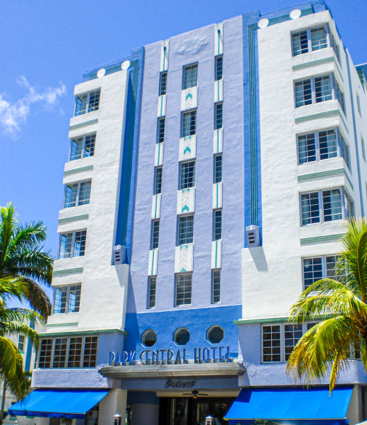 park central hotel a miami beach - park central hotel ocean drive miami beach hotel foto e immagini stock