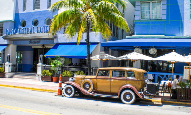 Old vintage car in the streets of Havana