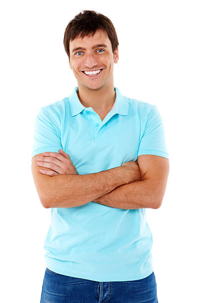 istock Young Man Posing in a Blue Shirt - Isolated 122302238