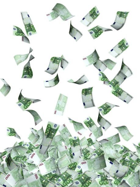 istock Flying banknotes of euro 1223029762