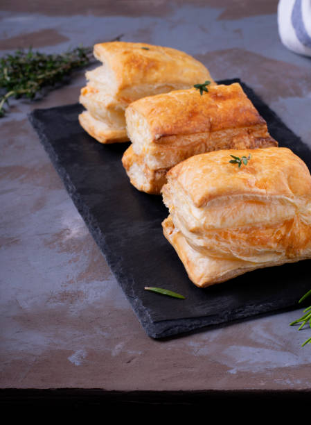 istock Puff buns with cheese on the slate platter 1223033087