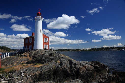 Fisgard Lighthouse National Historic Site along the Pacific coast near Victoria, BC