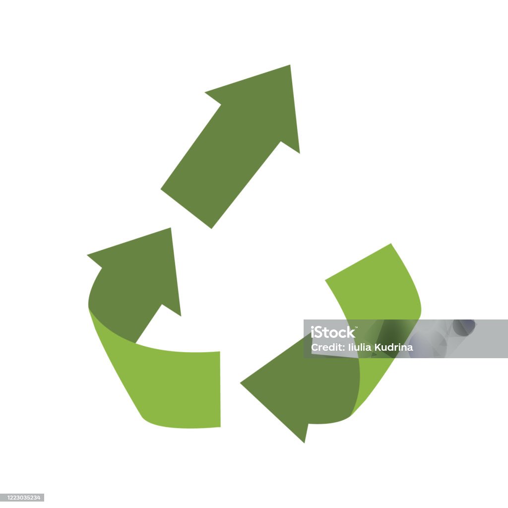 Segno di upcycling vettoriale. Simbolo di riutilizzo verde per il design ecologico. Stile di vita a spreco zero. - arte vettoriale royalty-free di Upcycling