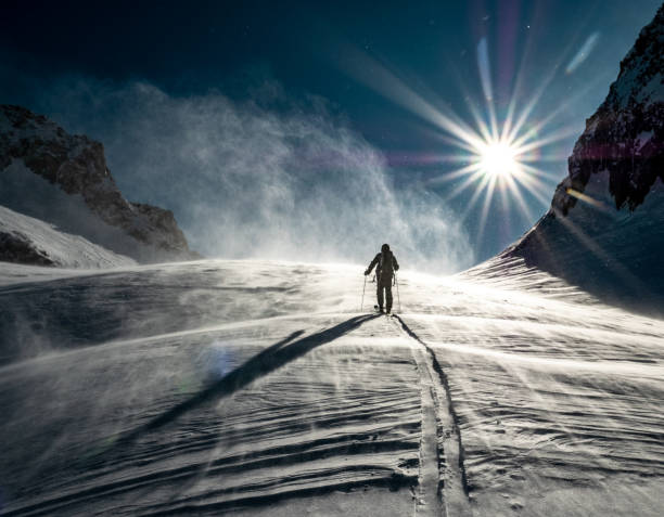 istock Ski mountaineering in the Mont Blanc massif 1223036765