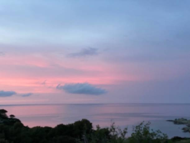 istock Pink reflection of the sunset over the sea 1223039648