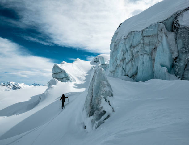 istock Ski mountaineering on glaciers 1223043334