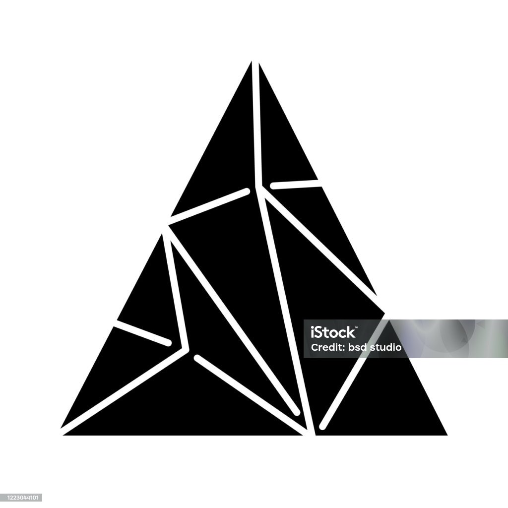 Biểu Tượng Glyph Tam Giác Đa Giác Hình Dạng Phẳng Hình Học Cấu ...