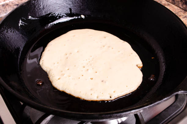 istock The process of cooking pancakes on a hot skillet 1223044191