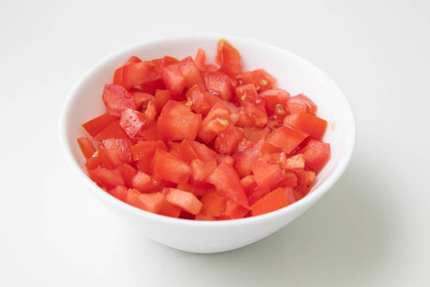 istock Chopped or Diced Tomatoes in a bowl 1223049339