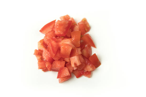 istock Heap of Chopped or Diced Tomatoes 1223049658