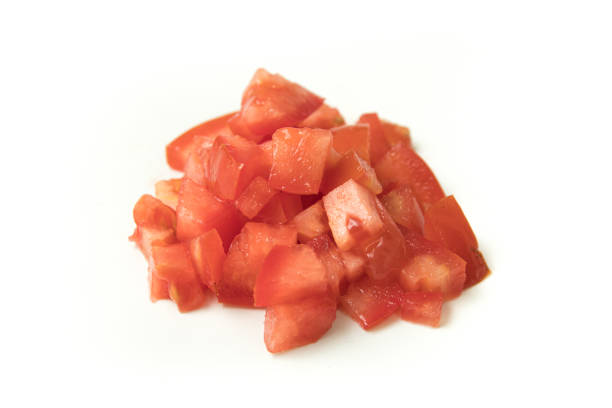 istock Heap of Chopped or Diced Tomatoes 1223049701